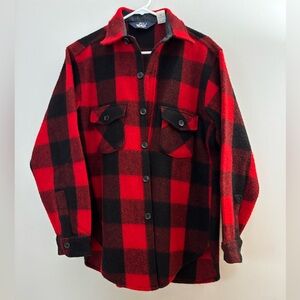 80's Woolrich Buffalo Plaid Flannel Hunting Shirt Medium